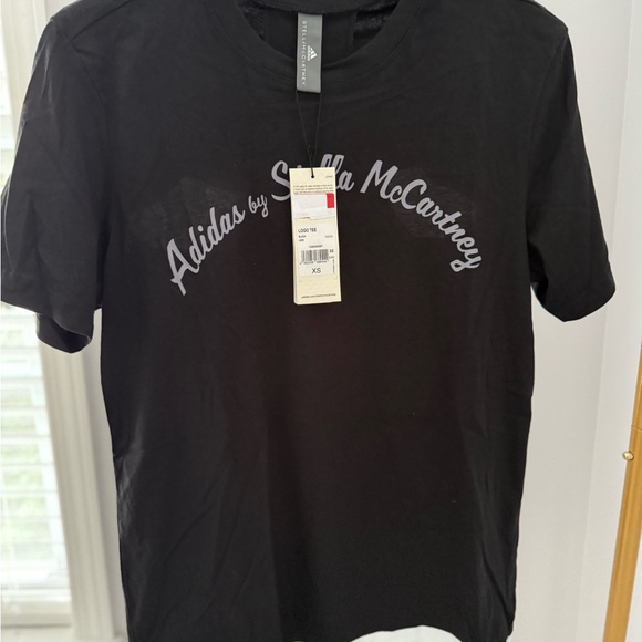 Adidas by Stella McCartney Tops - Adidas by Stella McCartney Black Short Sleeve Logo Tee - XS - NWT